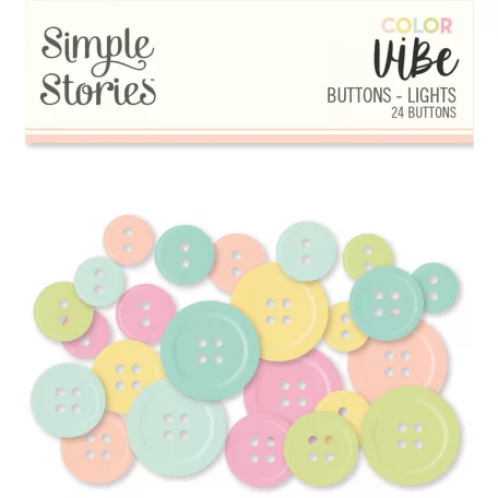 Gombok , Buttons Lights/ Simple Stories Color Vibe (1 csomag)