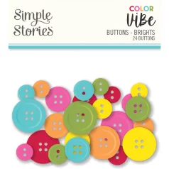   Gombok , Buttons Brights/ Simple Stories Color Vibe (1 csomag)