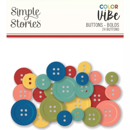 Gombok , Buttons Bolds/ Simple Stories Color Vibe (1 csomag)