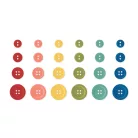 Gombok , Buttons Bolds/ Simple Stories Color Vibe (1 csomag)