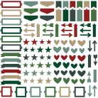 Chipboard díszítőelem , Chipboard Bits Winter/ Simple Stories Color Vibe (1 csomag)