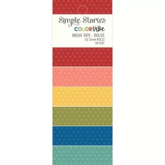  Dekorációs ragasztószalag , Washi Tape Bolds/ Simple Stories Color Vibe (6 db)