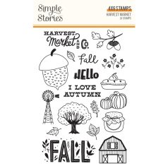   Szilikonbélyegző , Clear Stamps / Simple Stories Harvest Market (1 csomag)