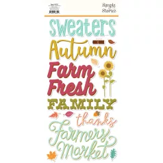   Matrica , Foam Stickers / Simple Stories Harvest Market (2 ív)