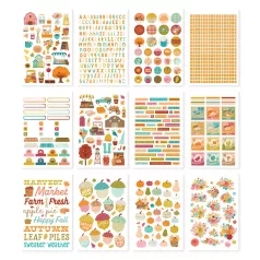   Matrica , Sticker Book / Simple Stories Harvest Market (12 ív)