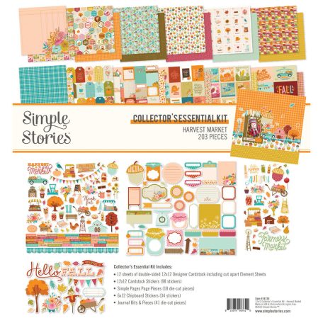 Papírkészlet 12" (30 cm), Collector's Essential Kit / Simple Stories Harvest Market (1 csomag)