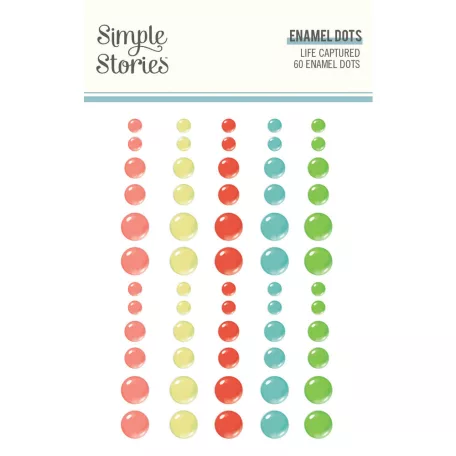 Díszítőelem , Enamel Dots / Simple Stories Life Captured (1 ív)