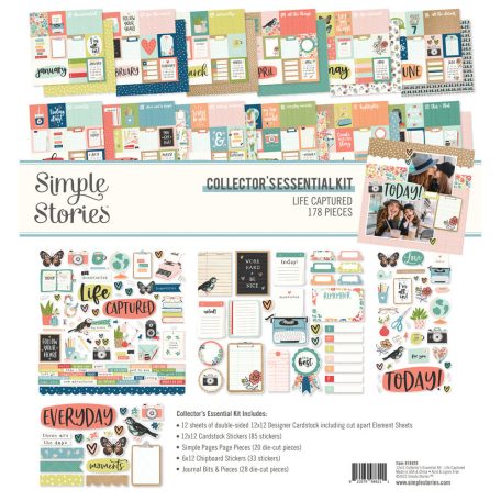 Papírkészlet 12" (30 cm), Collector's Essential Kit / Simple Stories Life Captured (1 csomag)