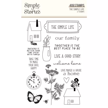 Szilikonbélyegző , Clear Stamps / Simple Stories The Simple Life (1 csomag)