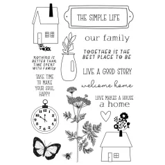   Szilikonbélyegző , Clear Stamps / Simple Stories The Simple Life (1 csomag)