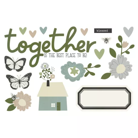 Kivágatok , Simple Pages Pieces / Simple Stories The Simple Life (1 csomag)