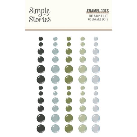 Díszítőelem , Enamel Dots / Simple Stories The Simple Life (1 ív)