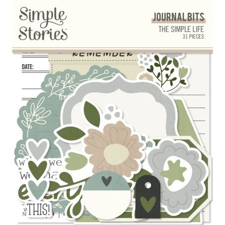 Kivágatok , Journal Bits / Simple Stories The Simple Life (1 csomag)