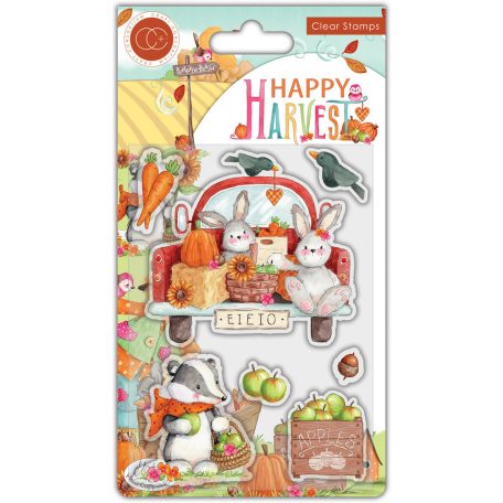 Szilikonbélyegző , Clear Stamps Apples/ Craft Consortium Happy Harvest (1 csomag)