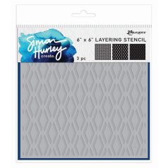   Stencil 6"x6", Dazzling Diamonds Simon Hurley create/ Layering Stencils (1 csomag)