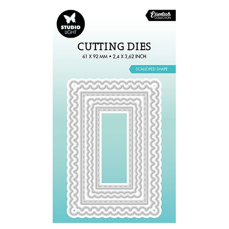 Vágósablon , Scalloped nested shape Essentials nr.443 / SL Cutting Die (1 csomag)