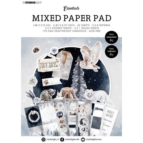 Papírkészlet / Kivágatok A5, Mixed Paper Pad Pattern paper Essentials nr.18 / SL Paper Pad (42 lap)