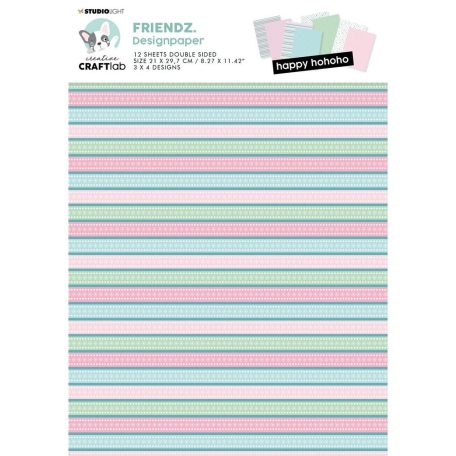 Papírkészlet A4, Pastels winter Friendz nr.17 / SL Paper Pad (12 lap)