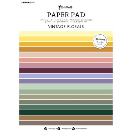 Papírkészlet A4, Vintage Florals Essentials nr.69 / SL Paper Pad (36 lap)