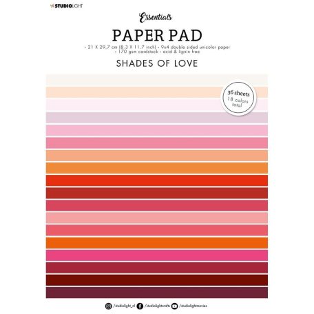 Papírkészlet A4, Shades of Love Essentials nr.70 / SL Paper Pad (36 lap)