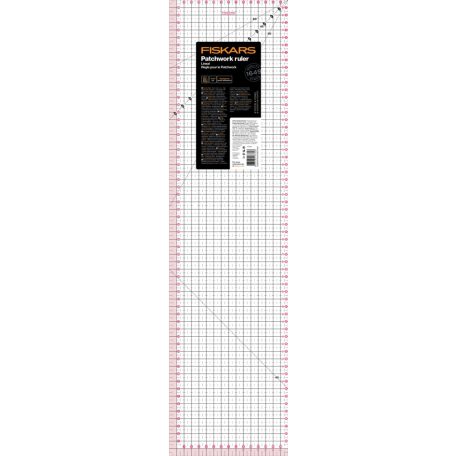 Fiskars patchwork vonalzó, Patchwork Ruler 15x60 cm (1 db)