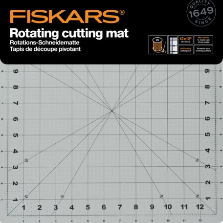 Fiskars forgatható vágólap, Cutting Mat Rotating 12 x12 Inch (1 db)