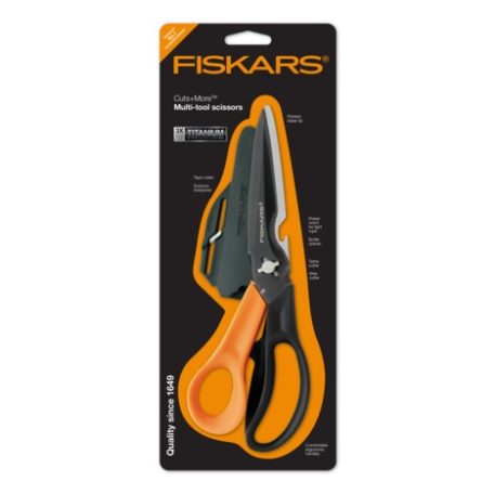 Fiskars Cuts+More multifunkciós olló 23 cm, Scissors Multi-tool Cuts+More 23cm (1 db)