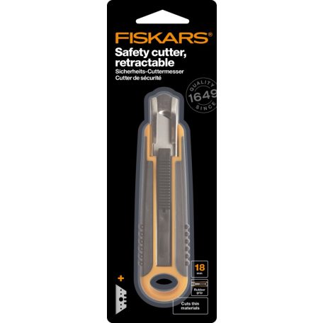 Fiskars Pengekés / Szike, Cutter Safety Retractable 18mm (1 db)