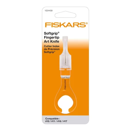Fiskars Softgrip® faragókés, hegyes végű, Art Knife FingerTip Softgrip (1 db)