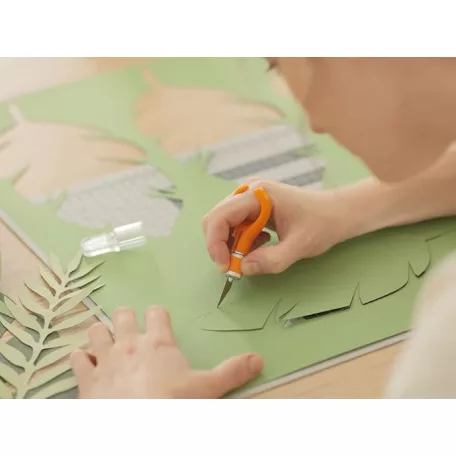 Fiskars Softgrip® faragókés, hegyes végű, Art Knife FingerTip Softgrip (1 db)