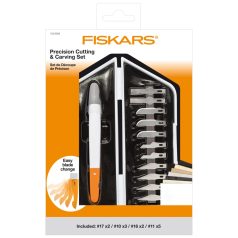   Fiskars Prémium precíziós faragó kés + penge készlet, Precision Cutting & Carving Set (1 csomag)