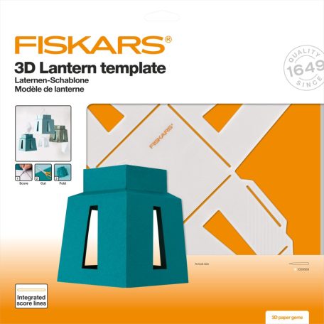 Fiskars Papír Lampion Sablon, 3D Paper Gems Template Lantern (1 db)