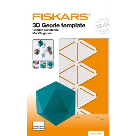 Fiskars Papír Drágakő Sablon, 3D Paper Gems Template Geode (1 db)