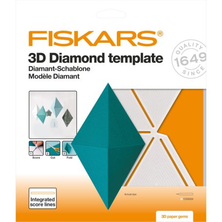 Fiskars Papír Gyémánt Sablon, 3D Paper Gems Template Diamond (1 db)