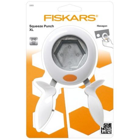 Fiskars kézi mintalyukasztó, Squeeze Punch Hexagon XL (1 db)