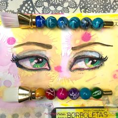 Ecset , Beaded brush kit / Jane Davenport Brust (1 db)