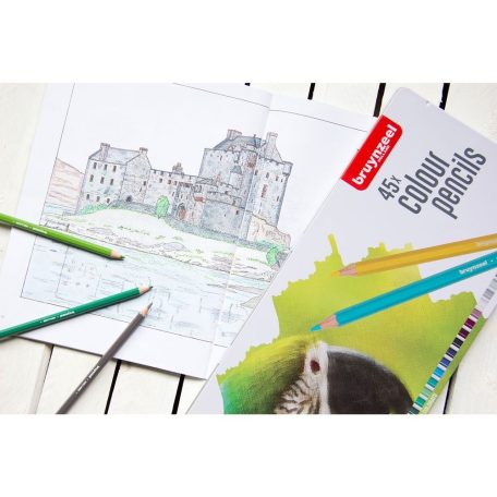 Bruynzeel színesceruza készlet , Parrot tin 45 / Bruynzeel Color pencils (45 db)