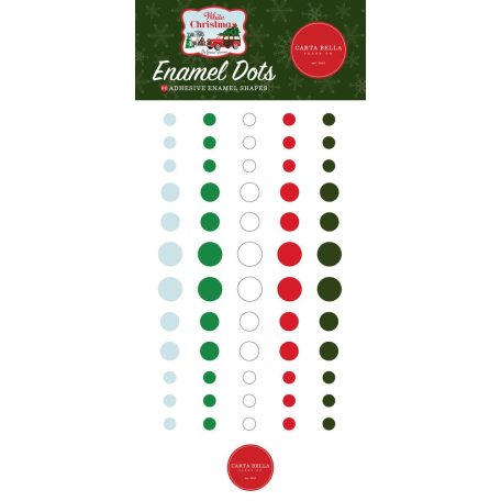 Díszítőelem , White Christmas / Carta Bella Enamel Dots (1 csomag)