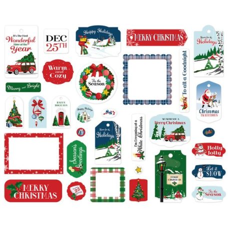 Carta Bella Kivágatok - White Christmas - Frames & Tags (1 csomag)