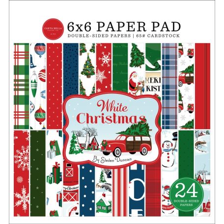 Papírkészlet 6" (15 cm), White Christmas / Carta Bella Paper Pack (24 lap)