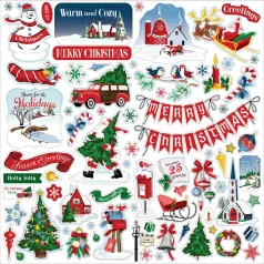   Carta Bella Matrica 12" (30 cm) - White Christmas - Element Sticker (1 db)
