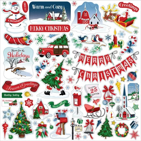 Carta Bella Matrica 12" (30 cm) - White Christmas - Element Sticker (1 db)
