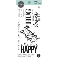   SIZZIX szilikonbélyegző 665409, Sunnyside Sentiments #7 / Sizzix Clear Stamps (1 csomag)