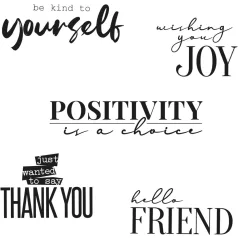   SIZZIX szilikonbélyegző 665410, Sunnyside Sentiments #8 / Sizzix Clear Stamps (1 csomag)