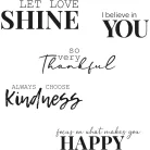 SIZZIX szilikonbélyegző 665412, Sunnyside Sentiments #10 / Sizzix Clear Stamps (1 csomag)