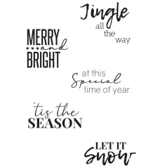   SIZZIX szilikonbélyegző 664938, Festive Sentiments #2 / Sizzix Clear Stamps (1 csomag)