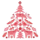 SIZZIX szilikonbélyegző 664934, Folk Tree / Sizzix Layered Clear Stamps (1 csomag)