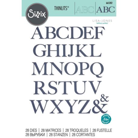 SIZZIX vágósablon 665282, Serif Alphabet / Sizzix Thinlits Die Set (1 csomag)