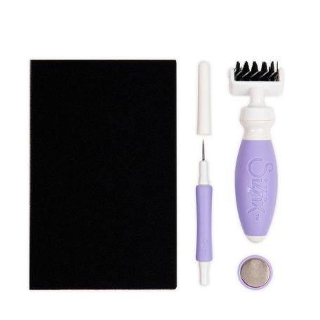 SIZZIX vágósablon tisztító henger , Die Brush & Die Pick Accessory Kit Lavender Dust/ Sizzix Making Tool (1 csomag)