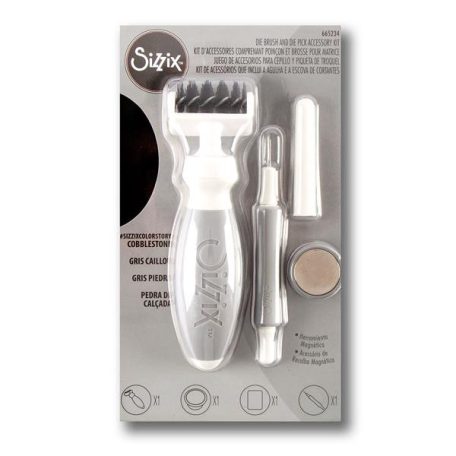 SIZZIX vágósablon tisztító henger , Die Brush & Die Pick Accessory Kit Cobblestone/ Sizzix Making Tool (1 csomag)